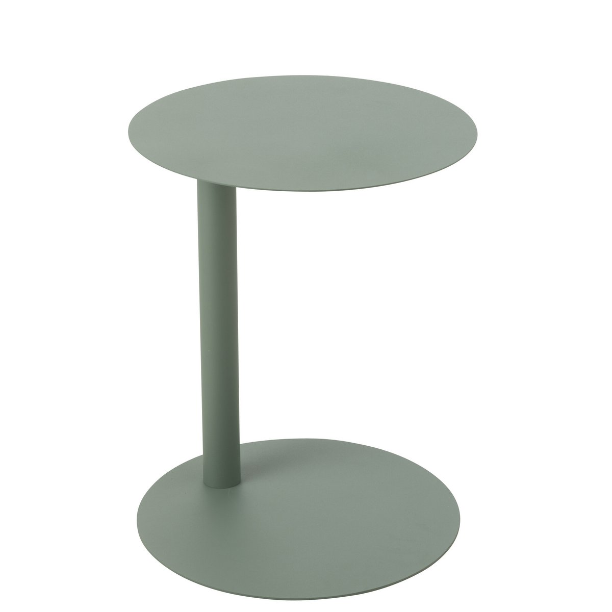 J-Line Beistelltisch rund aus Metall, Grün, 40 × 50 cm
