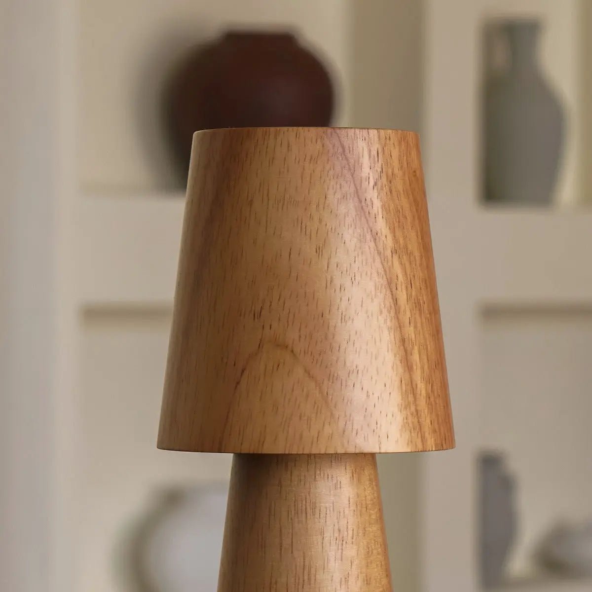 LED Tischlampe Lucas Braun dimmbar kabellos