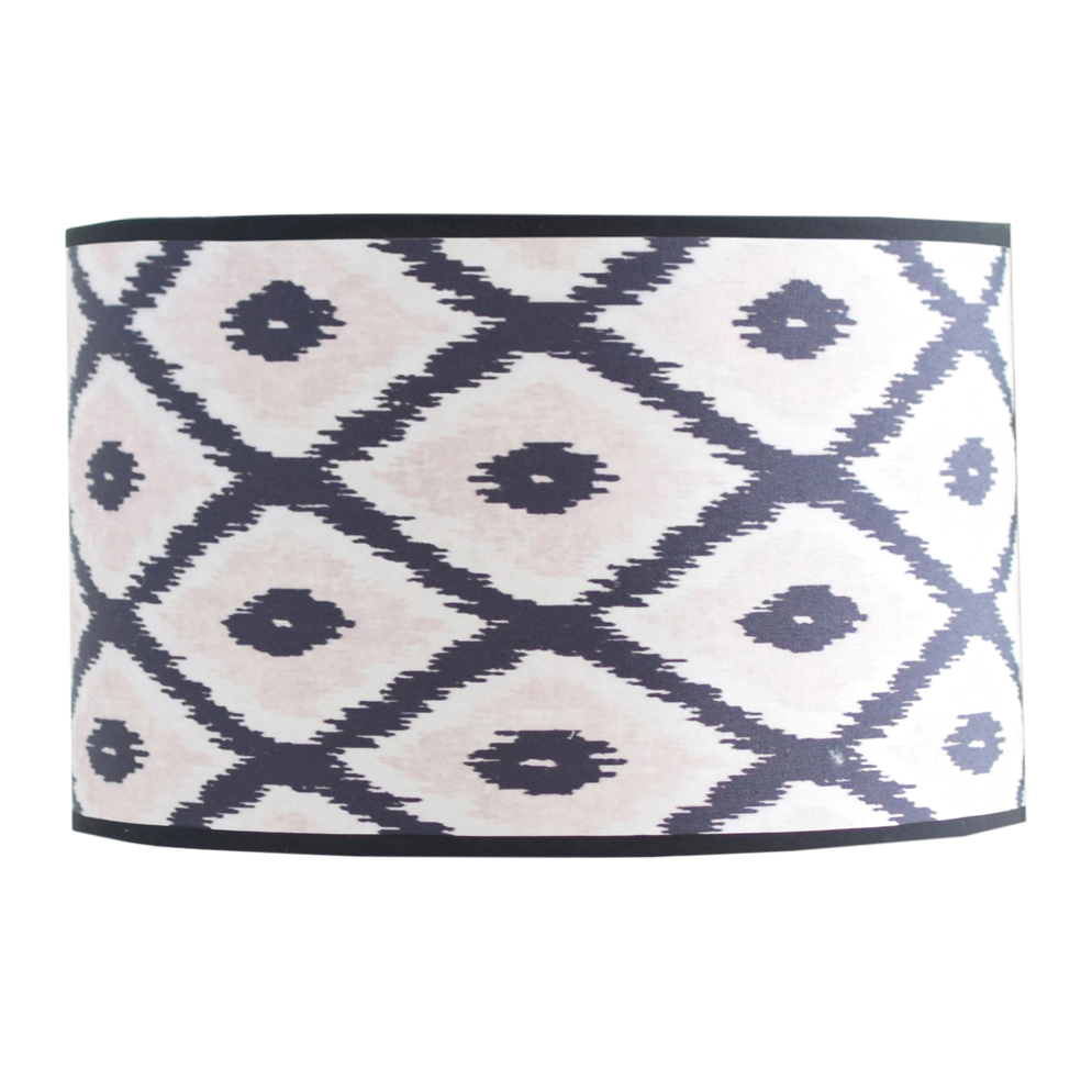 Lampenschirm – Kelim Stoff – Schwarz/Weiß – 26 x 30 x 23 cm