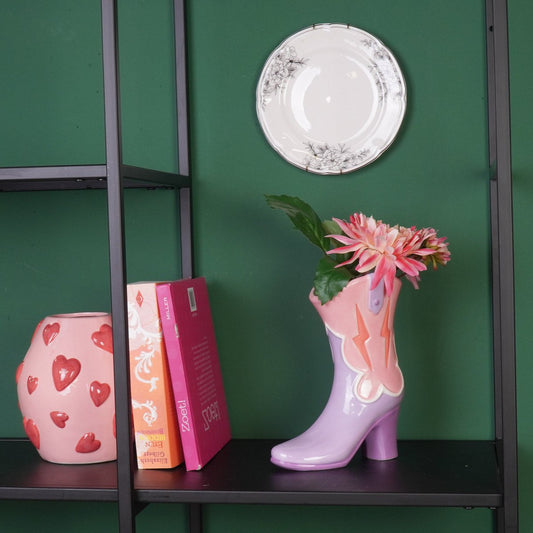 Blumenvase Keramik Pink/ Lila cm