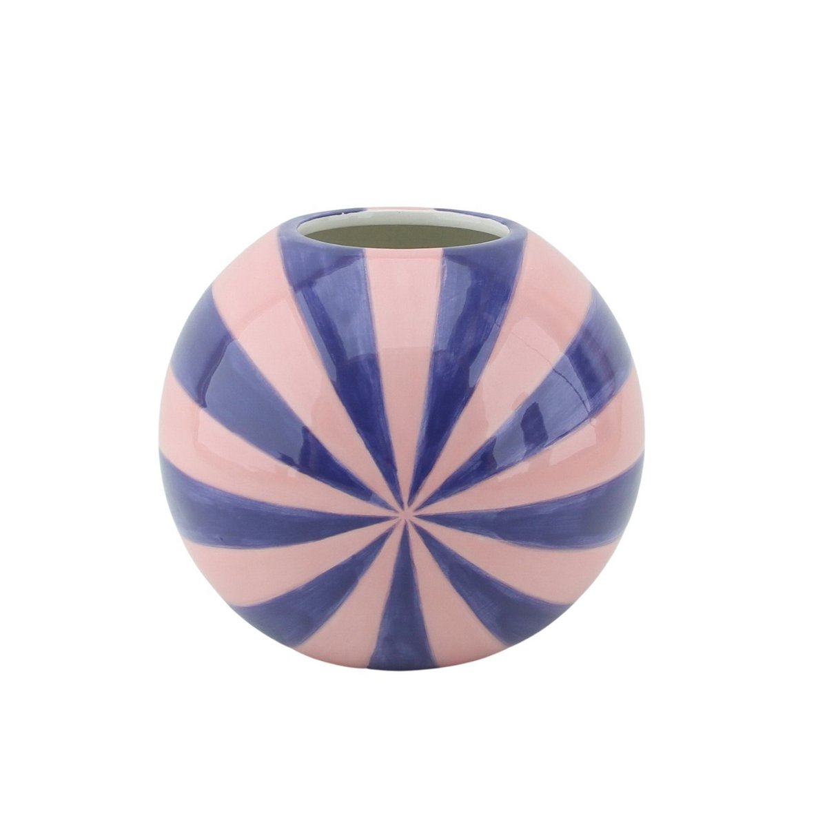Vase - Blumenvase Wirbel - Pink/Violett- 20x20x17cm