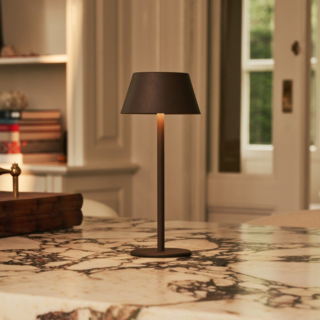 LED Tischlampe Milou Mocha Brown dimmbar kabellos USB
