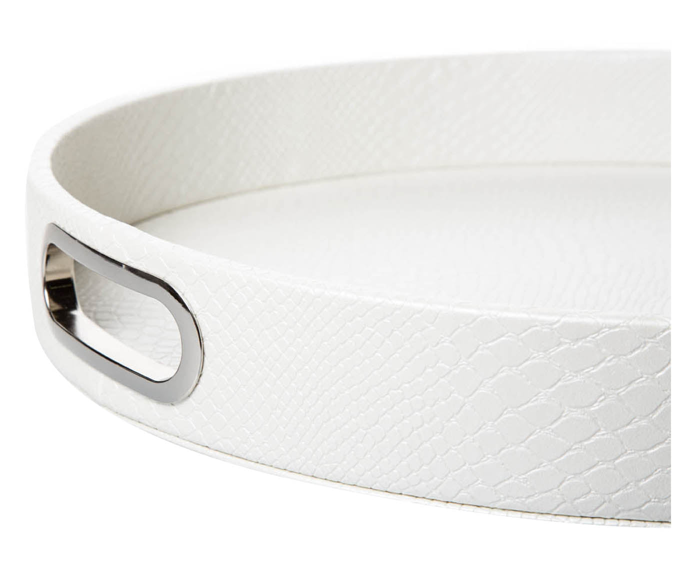 creme farbenes Tablett in Leder vegan
