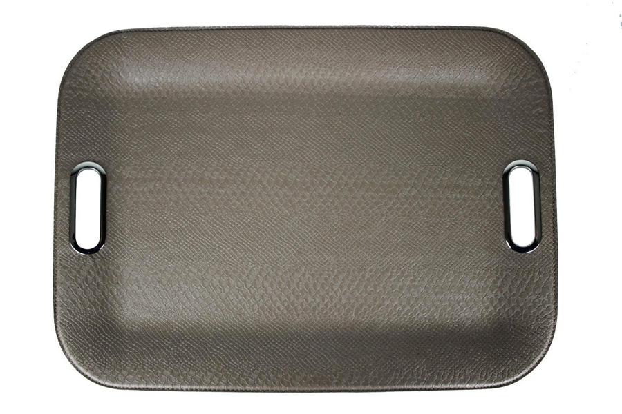 Signature tray faux leather large flat