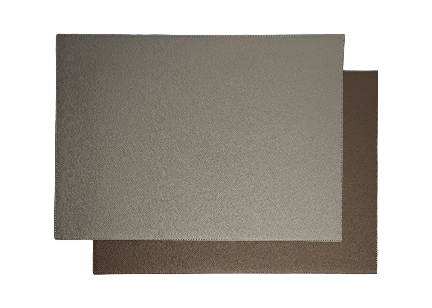 Tischset 6-er Set zweifarbig in grau und mit Rückseite in braun