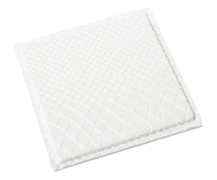 Untersetzer quadratisch creme weiß Schlangenleder