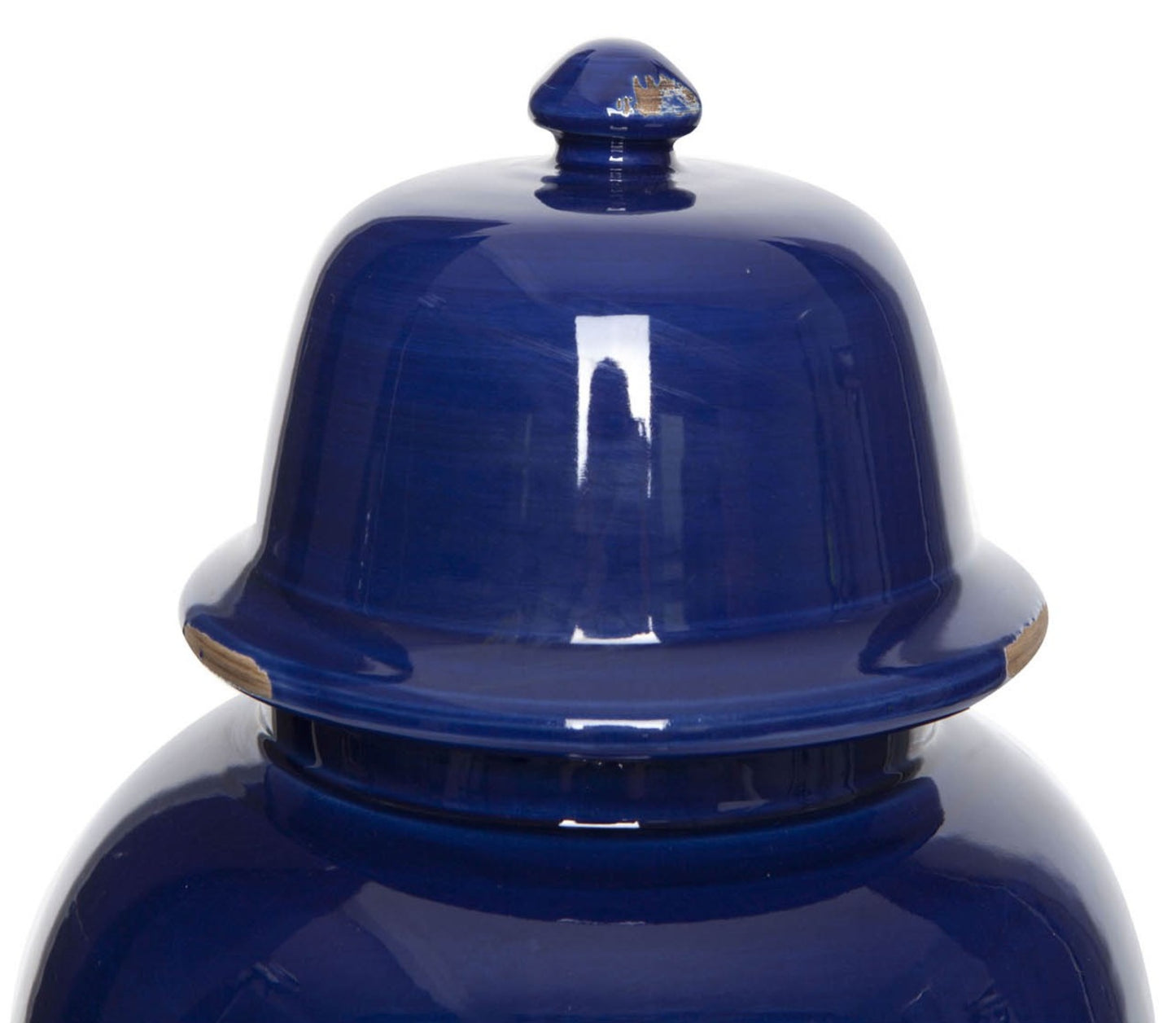 Deckelvase in blau mit Höhe 40 cm