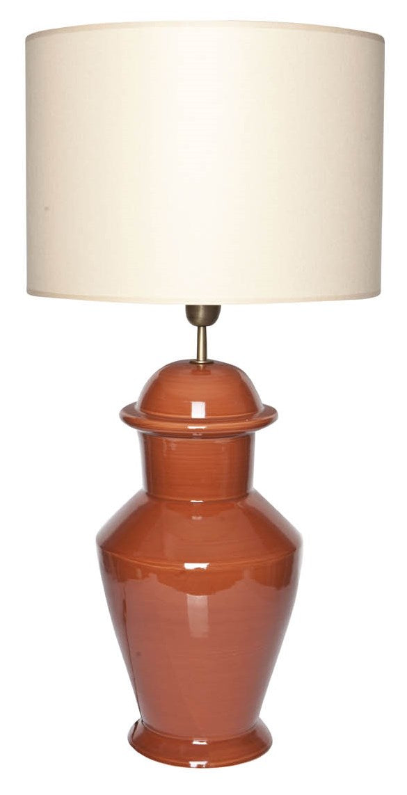 orange farbene Tischlampe schmal