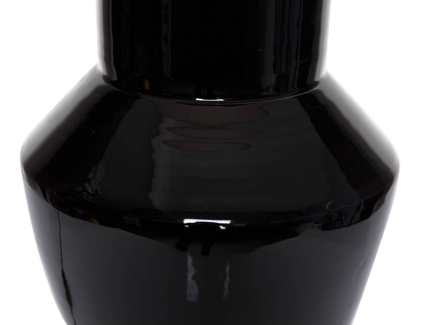 schwarze Keramiklampe schmal
