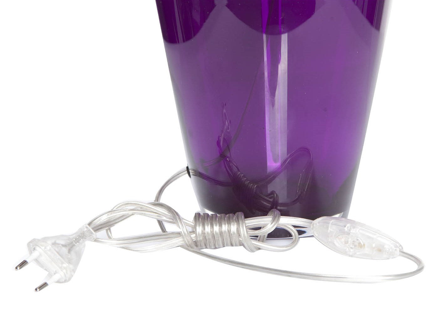 Netzkabel der violetten Glaslampe