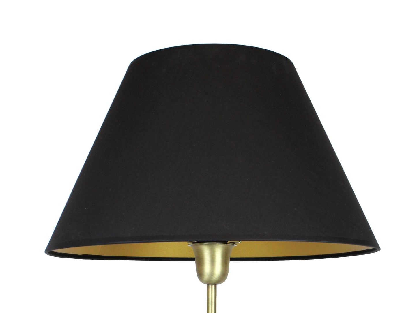 Lampenschirm schwarz konisch innen gold