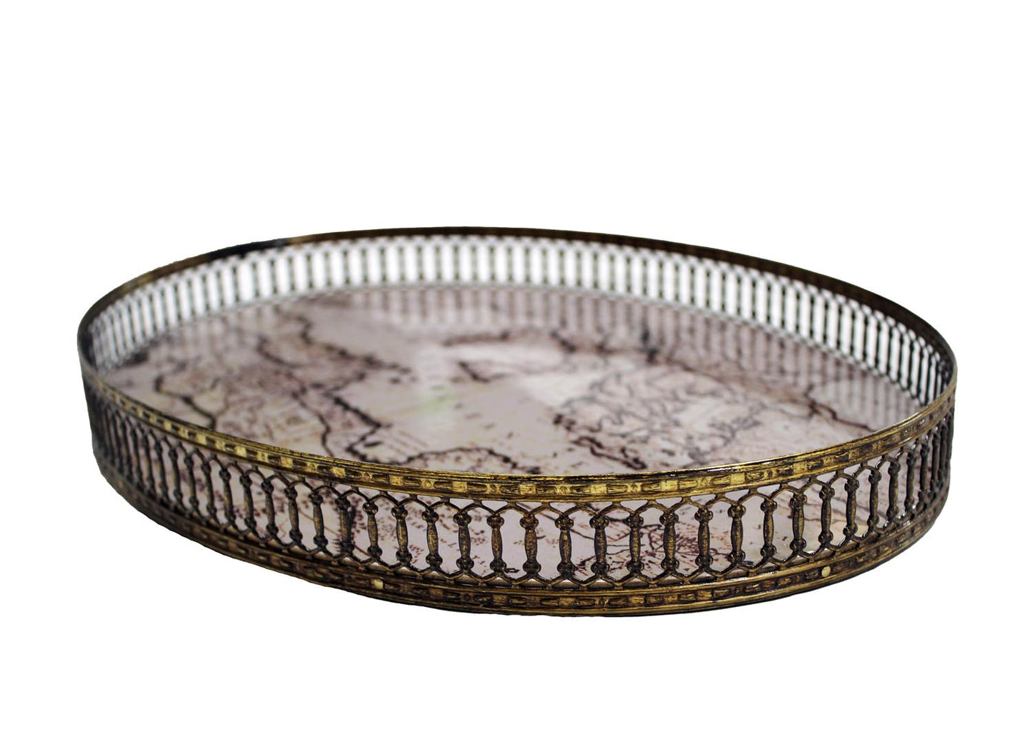 Signature tray oval cream dark grey FC-115