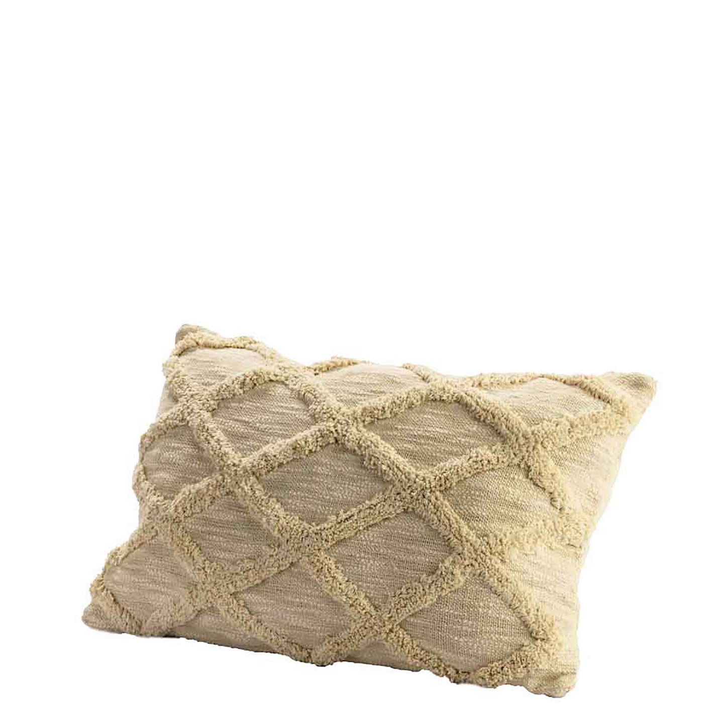 40 x 60 cm großes creme weißes Kissen mit Karo Muster