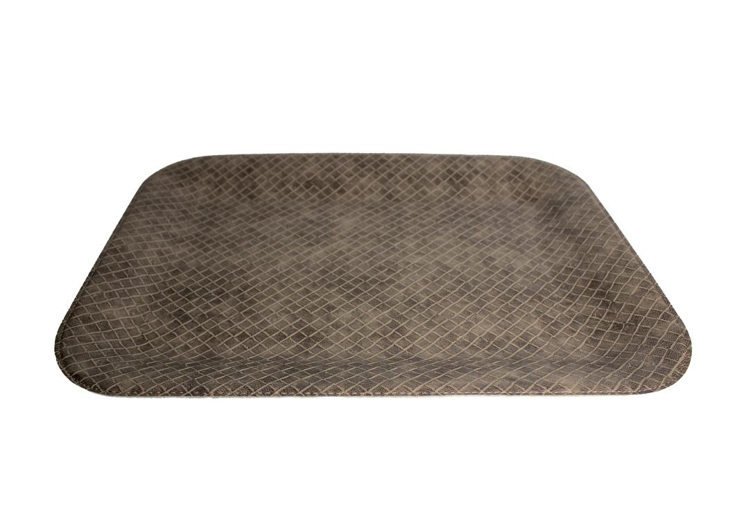 Signature tray L flat faux leather crocodile