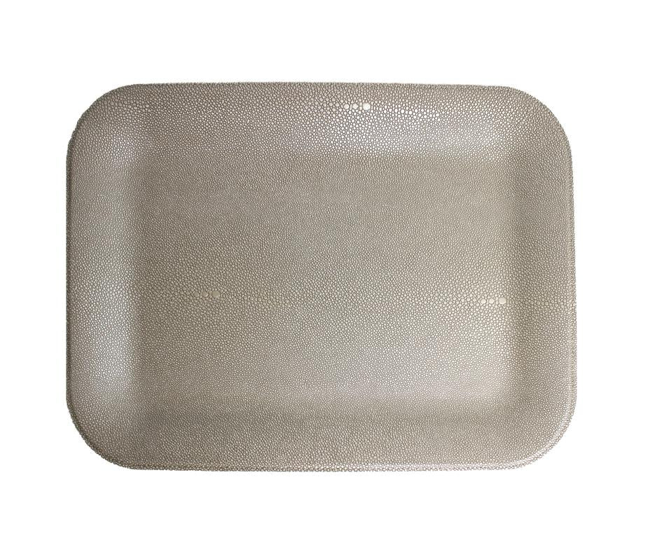 Signature Tablett flach klein ohne Griffe Rochen Optik