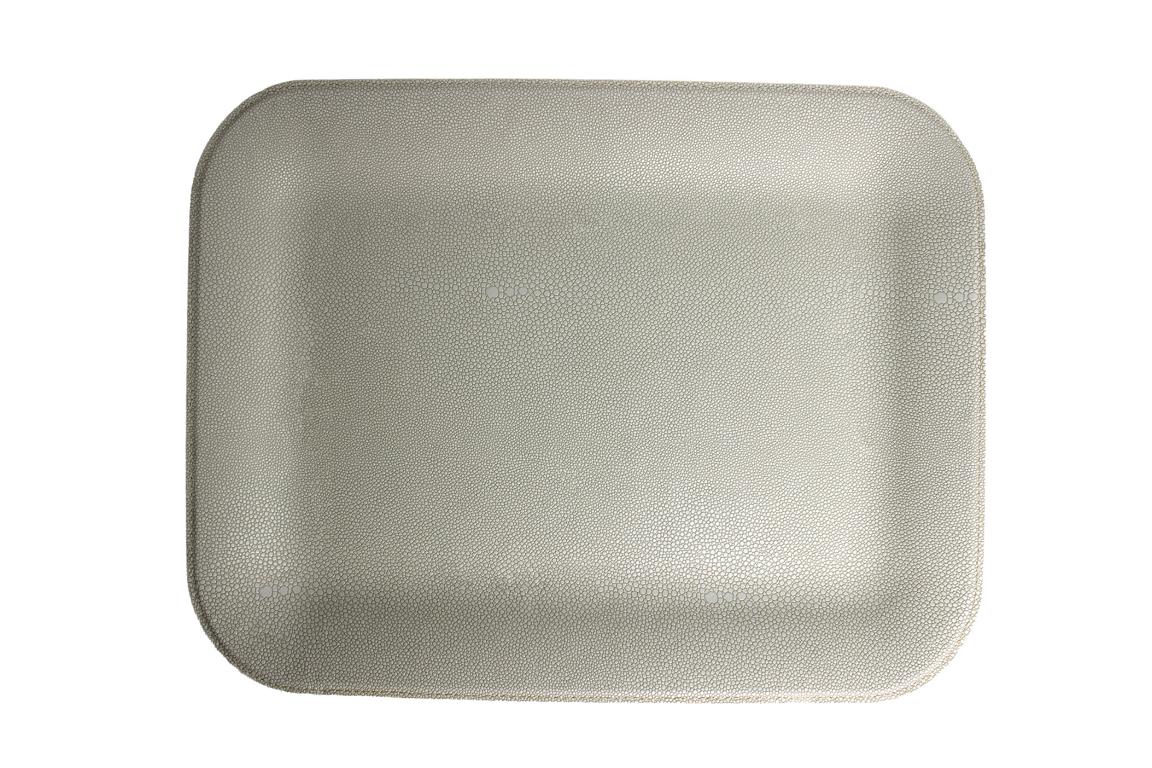 Signature Tablett flach klein ohne Griffe Rochen Optik