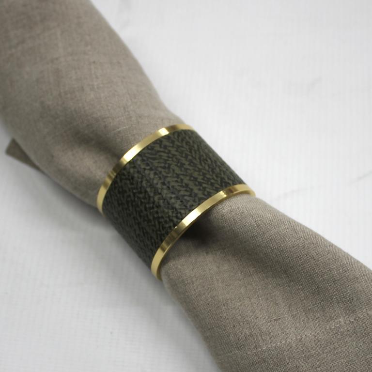 Signature Serviettenringe 4er Set Messing