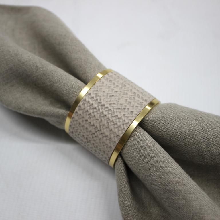 Signature Serviettenringe 4er Set Messing