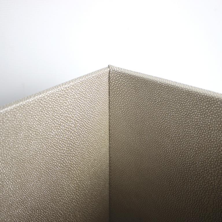 Signature wastepaper basket square faux leather stingray
