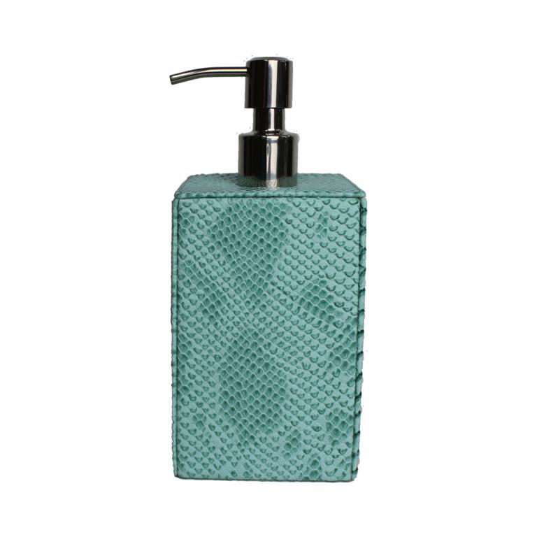 Signature soap dispenser faux leather reptile