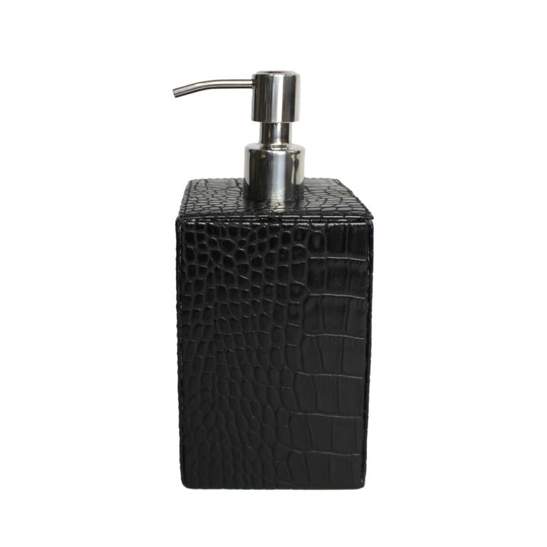 Signature soap dispenser faux leather reptile