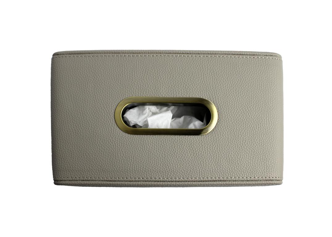 Signature tissue box faux leather crocodile