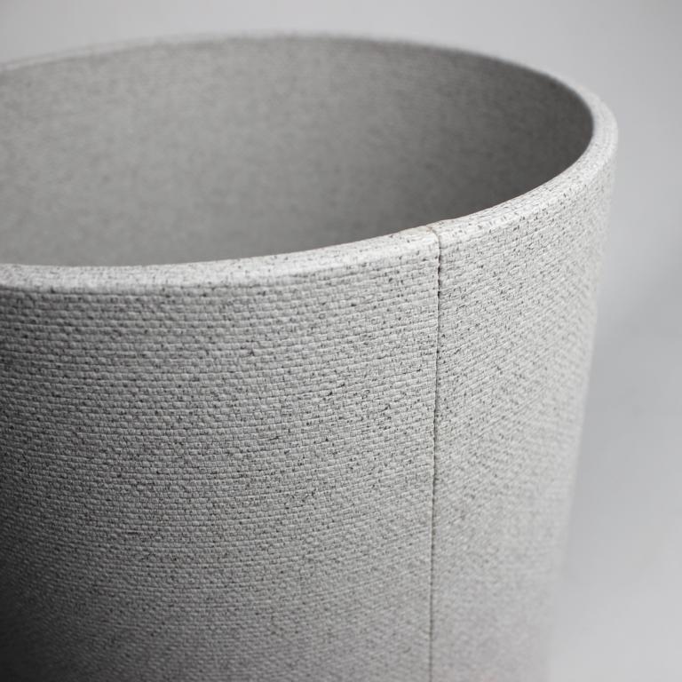 Runder Papierkorb Kunstleder beschichtet