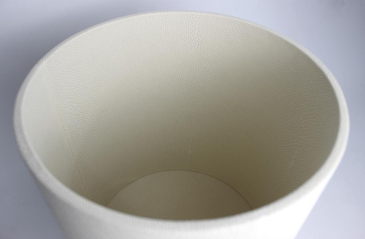 Runder Papierkorb Kunstleder beschichtet