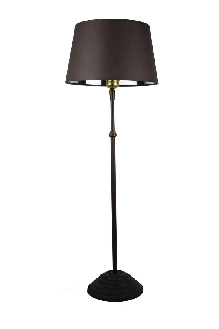 Tischlampe mit Lampenschirm dunkelgrau in Seide