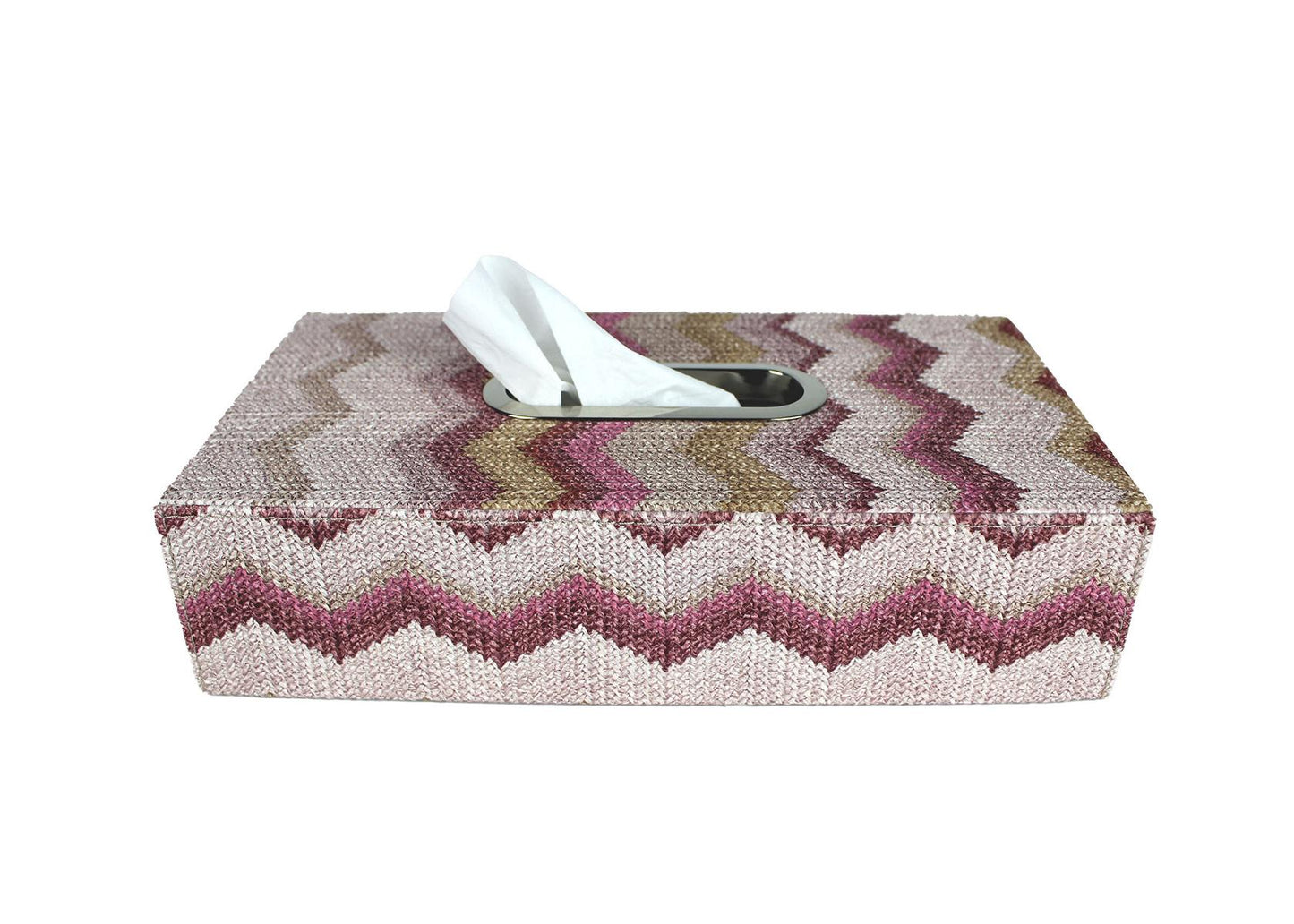 rosa Box mit Missoni Zickzack Muster