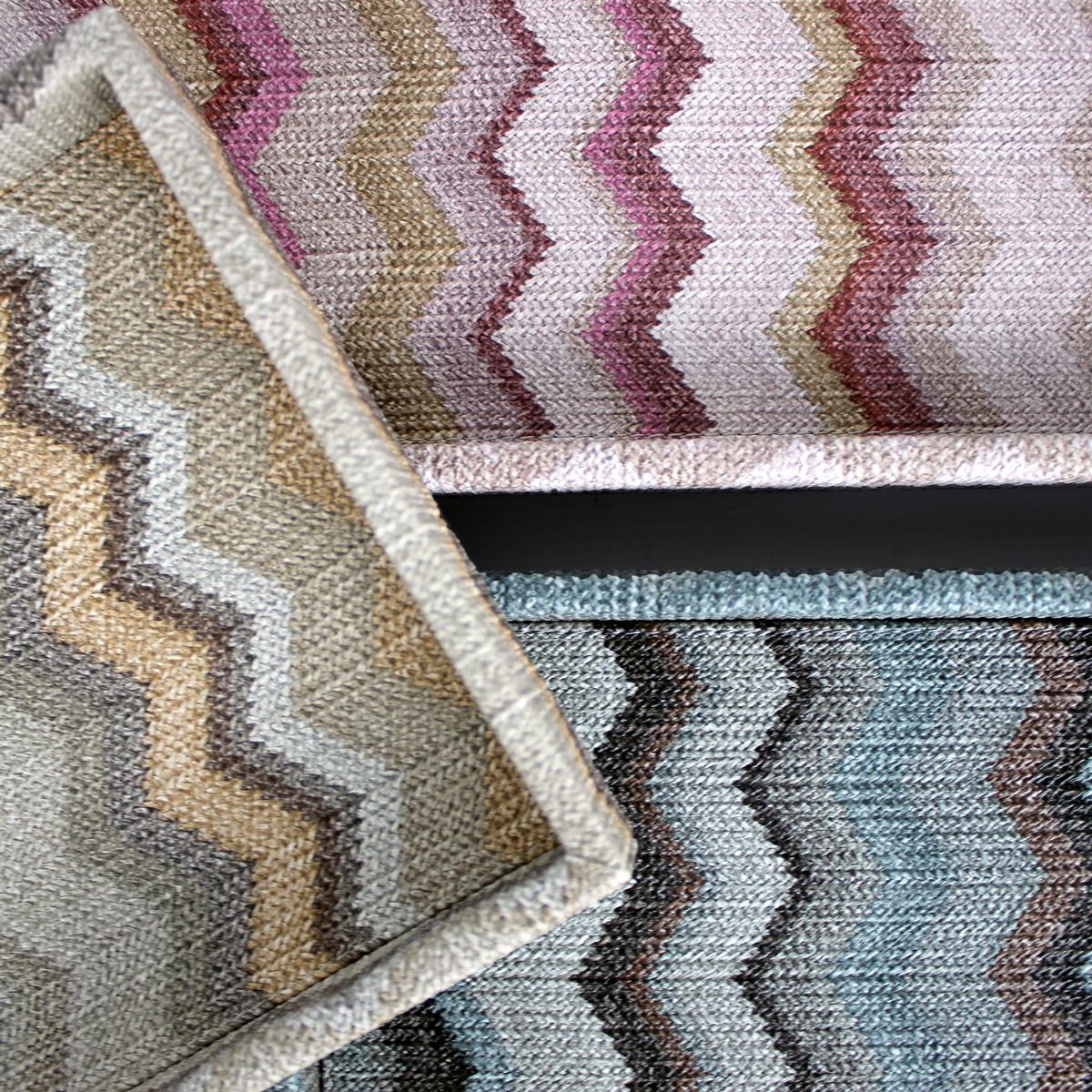 Bunte Tabletts mit Rand rechteckig mit Zickzackmuster