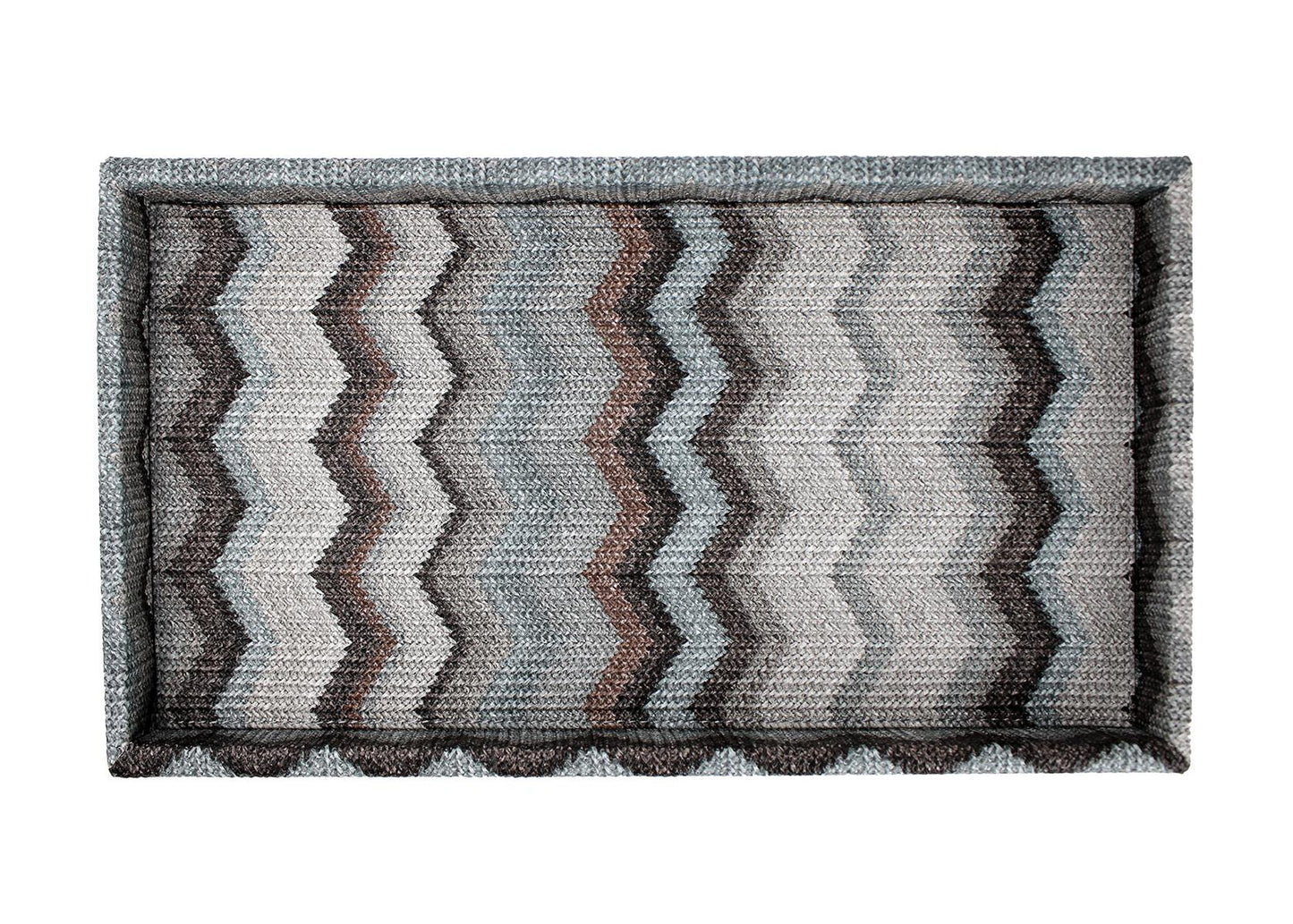 Missoni Muster auf rechteckigem Tablett zum Servieren