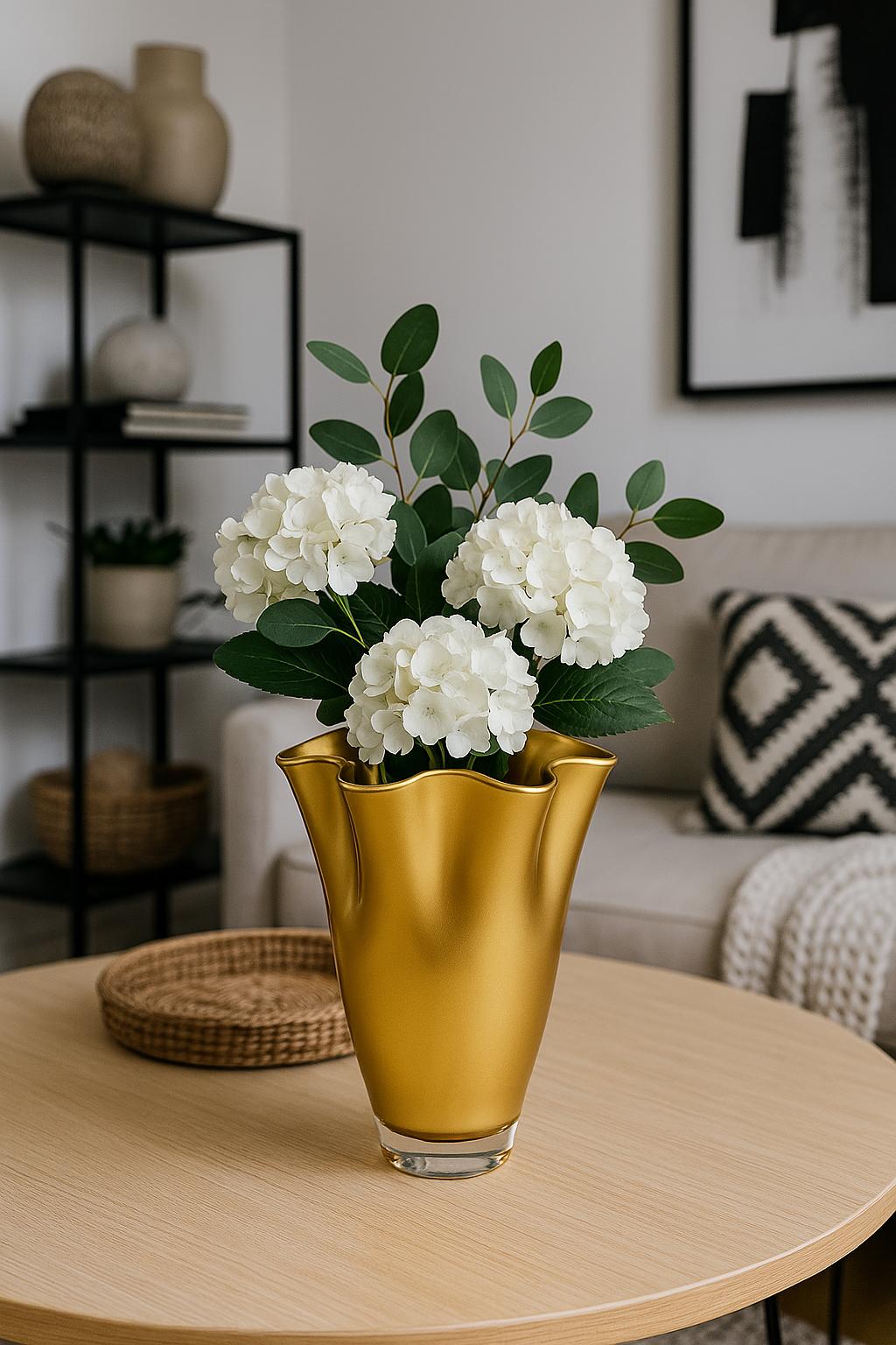 Signature vase made of metallic glass