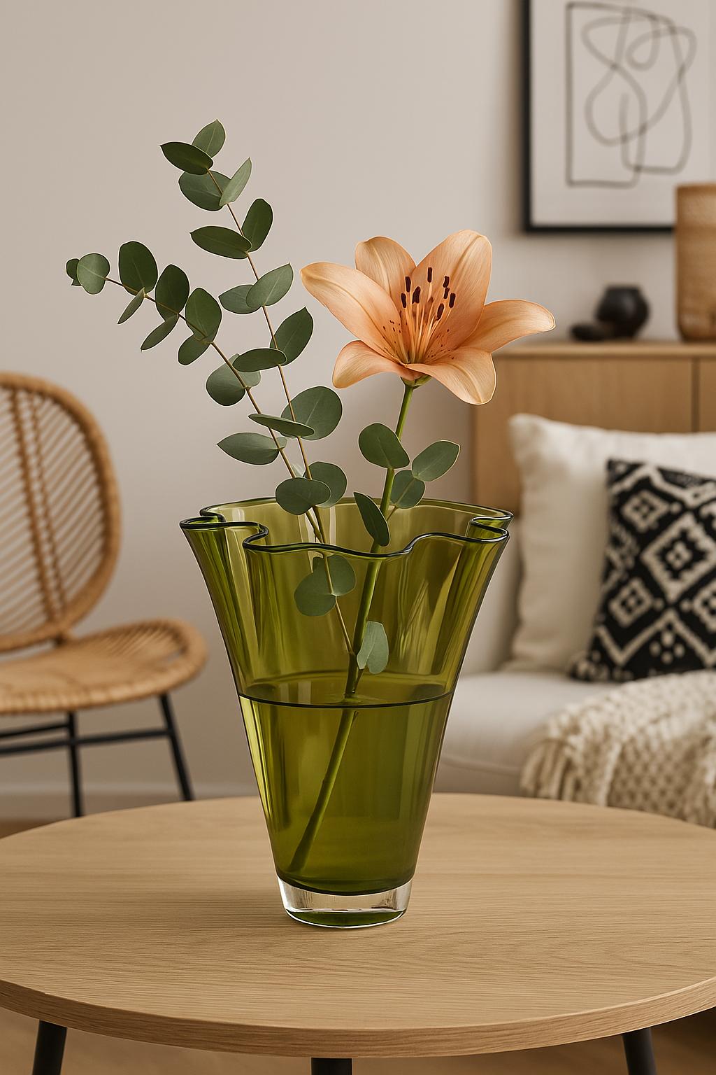 Signature Vase Glasvase gewellt
