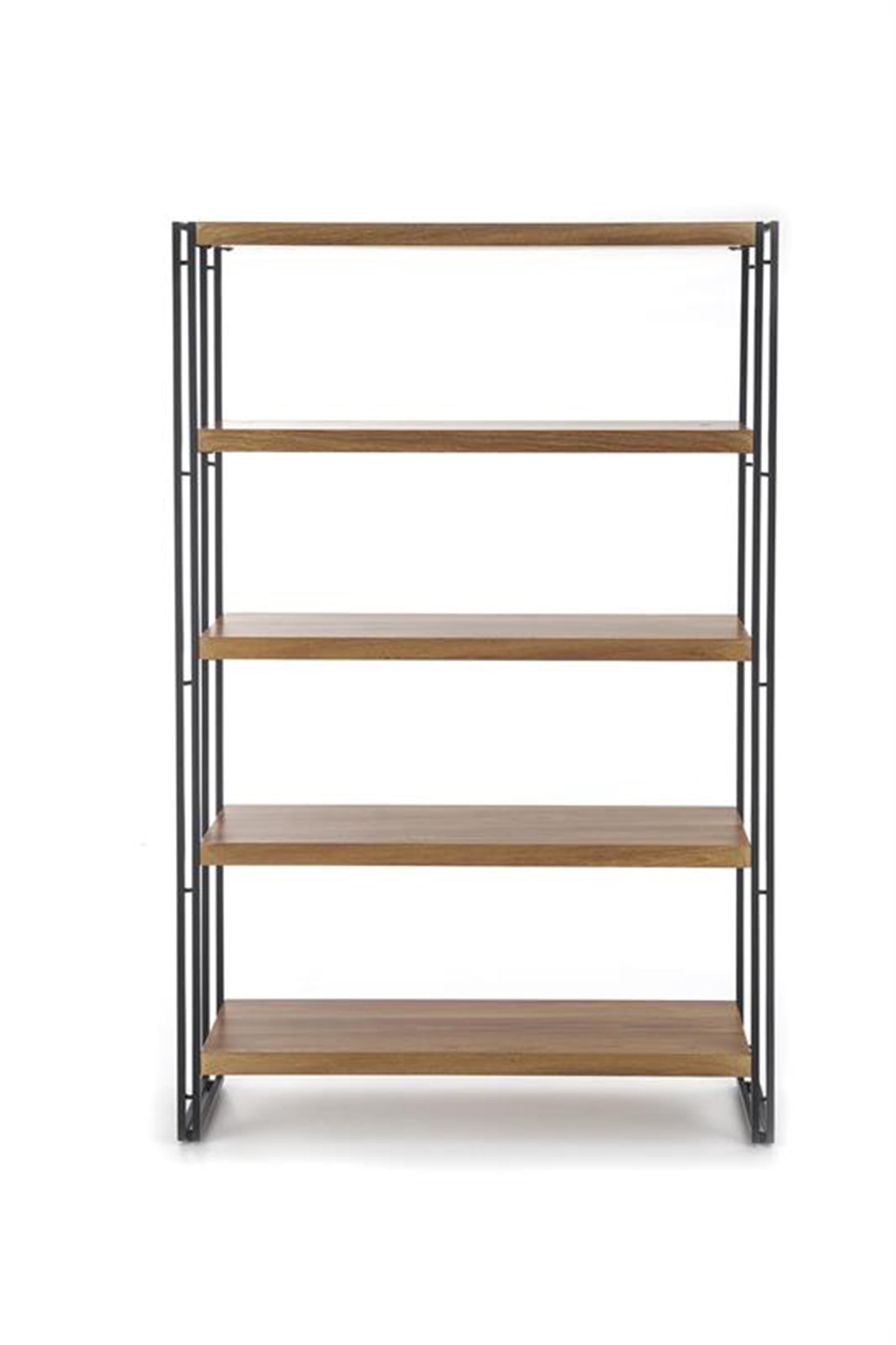 100 cm breites Standregal mit Holzbrettern als Regalböden