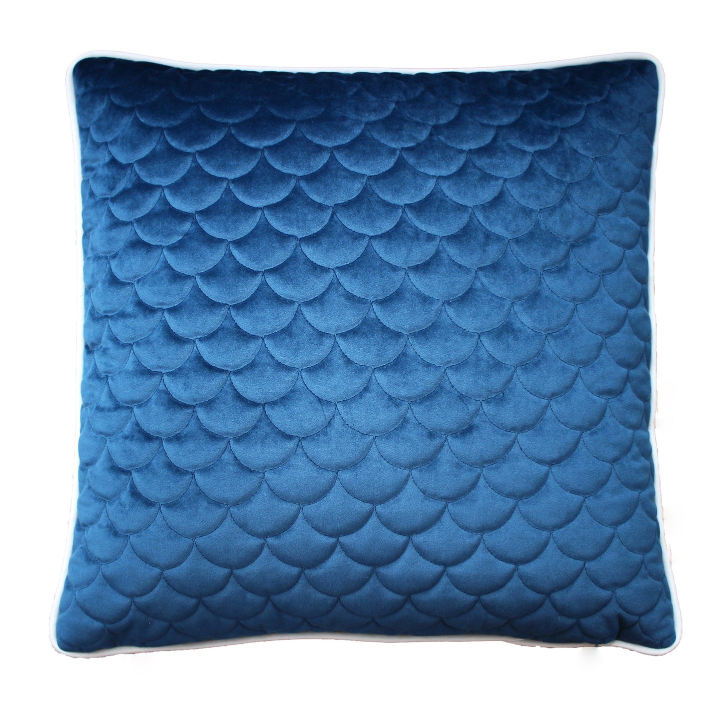 Samtkissen 50 x 50 cm gesteppt mit Muster als Sofakissen