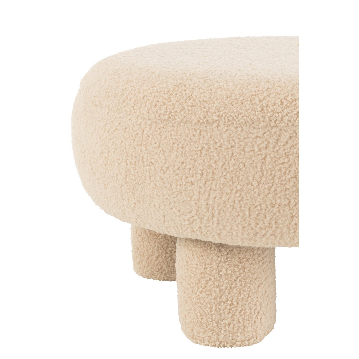 Kuscheliger Hocker „Teddy Rund“ als Fußhocker