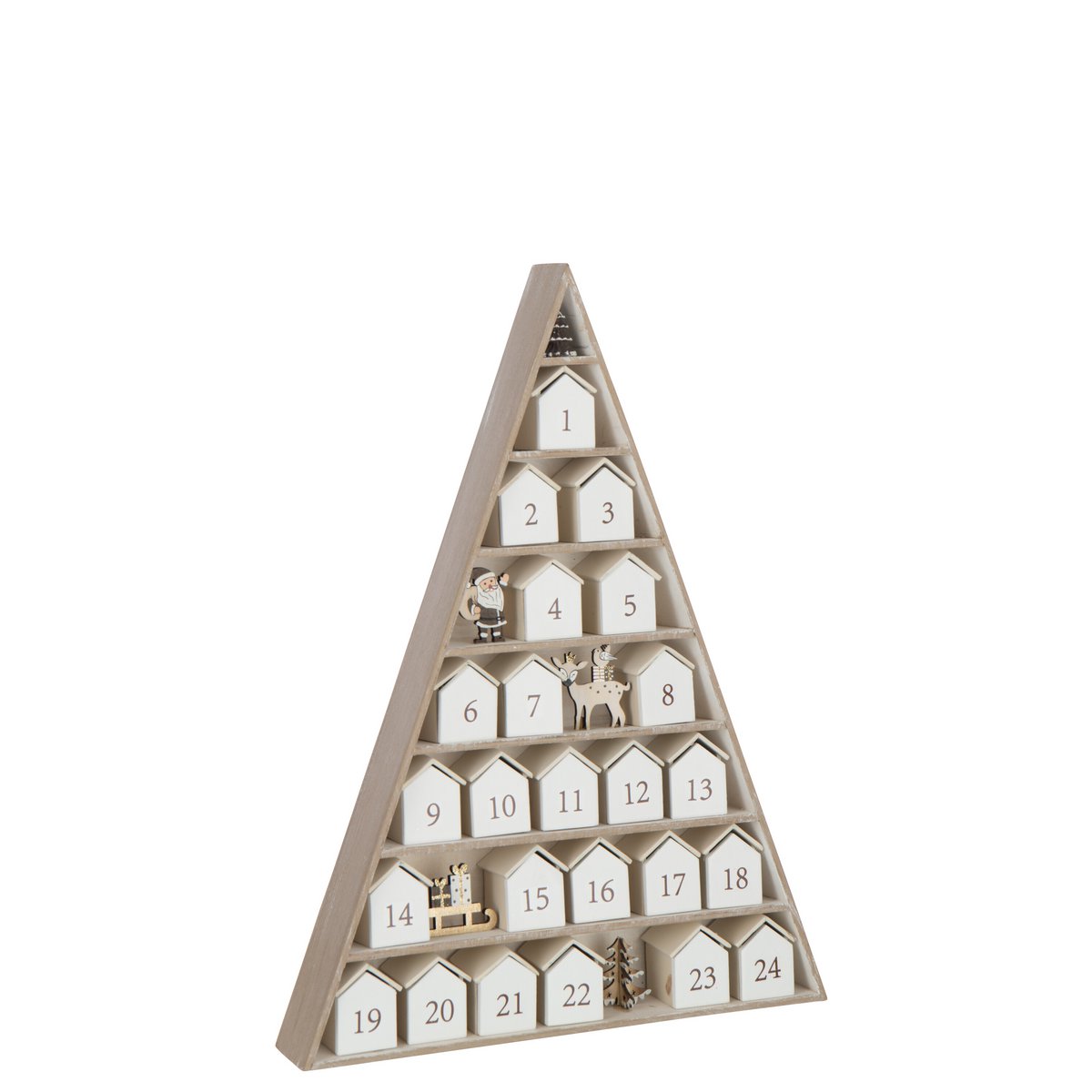Adventskalender Dreieck Tannenbaum befüllbar Holz