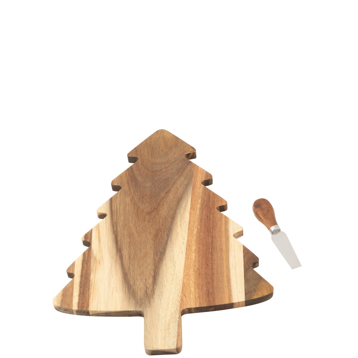 Brett in Form eines Tannenbaums mit Käsemesser