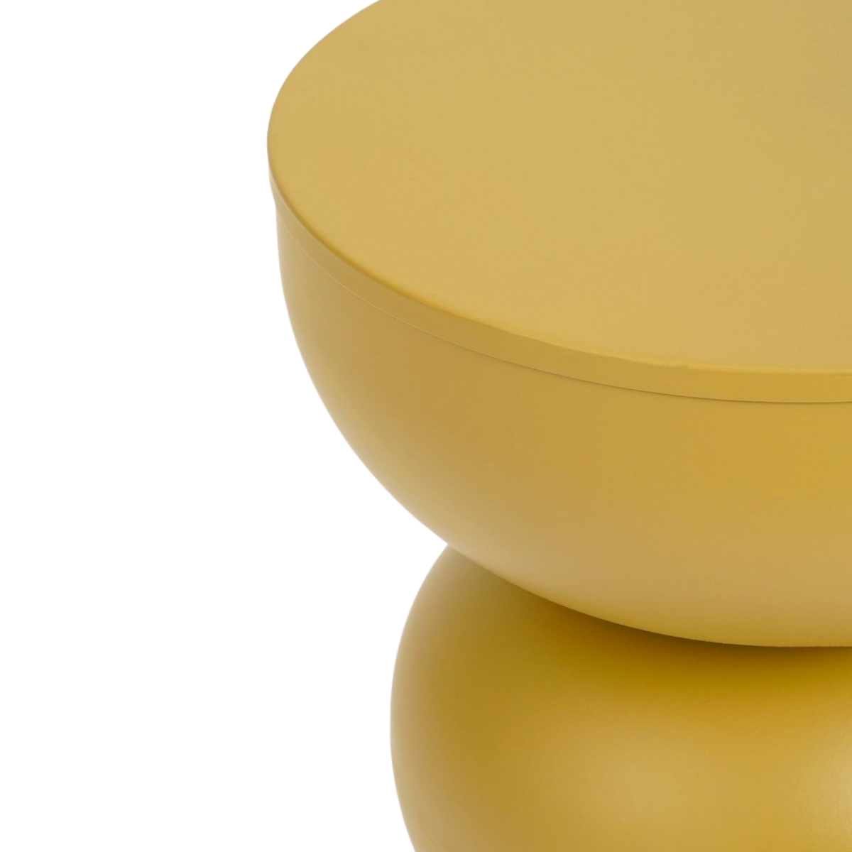 Beistelltisch rund gelb skulpturales Design