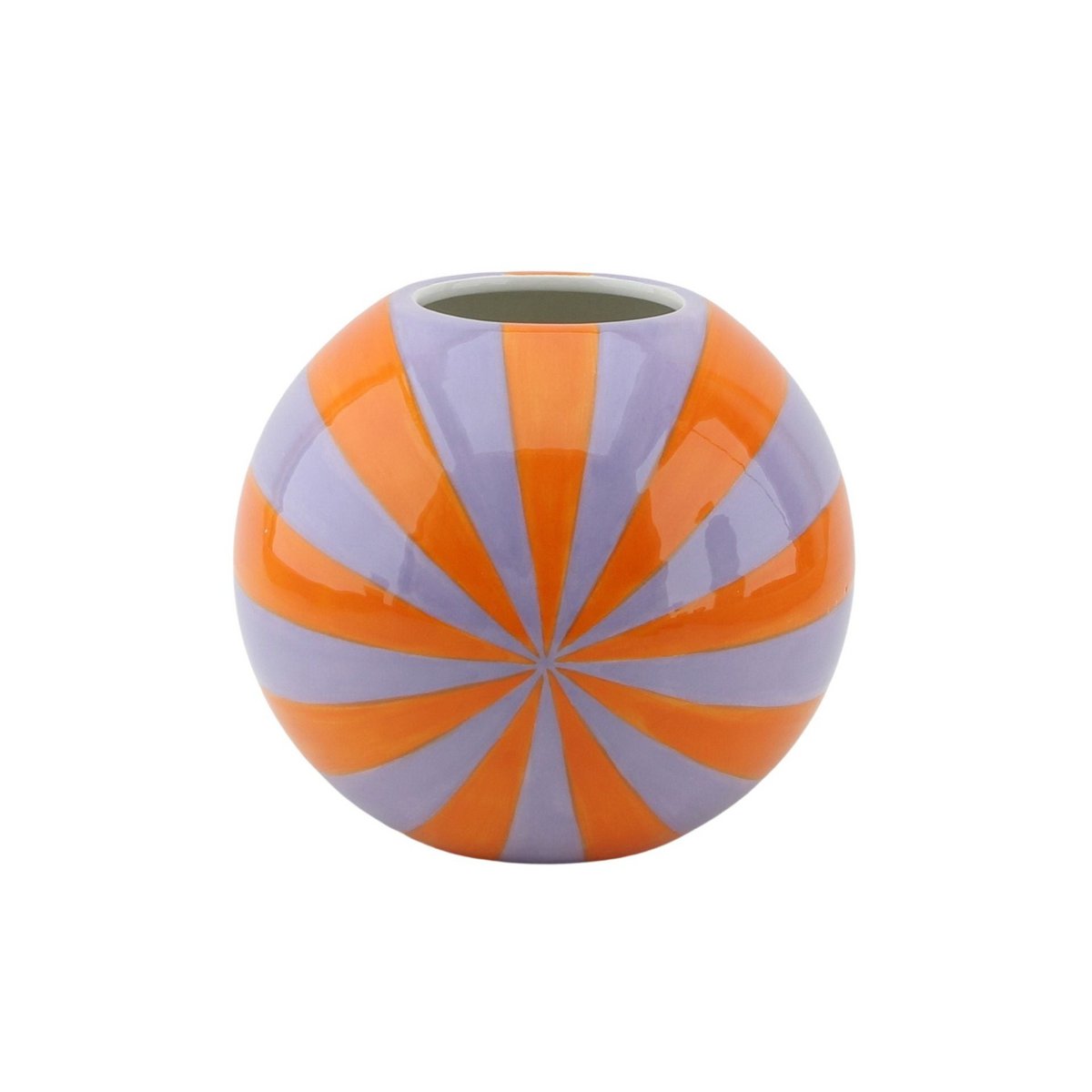 Kugelvase Keramik Orange Lila bunt 20x20x17 cm