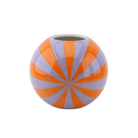 Kugelvase Keramik Orange Lila bunt 20x20x17 cm
