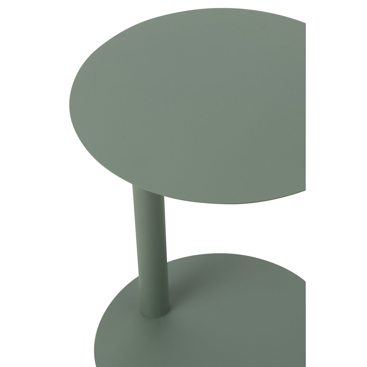 J-Line Beistelltisch rund aus Metall, Grün, 40 × 50 cm