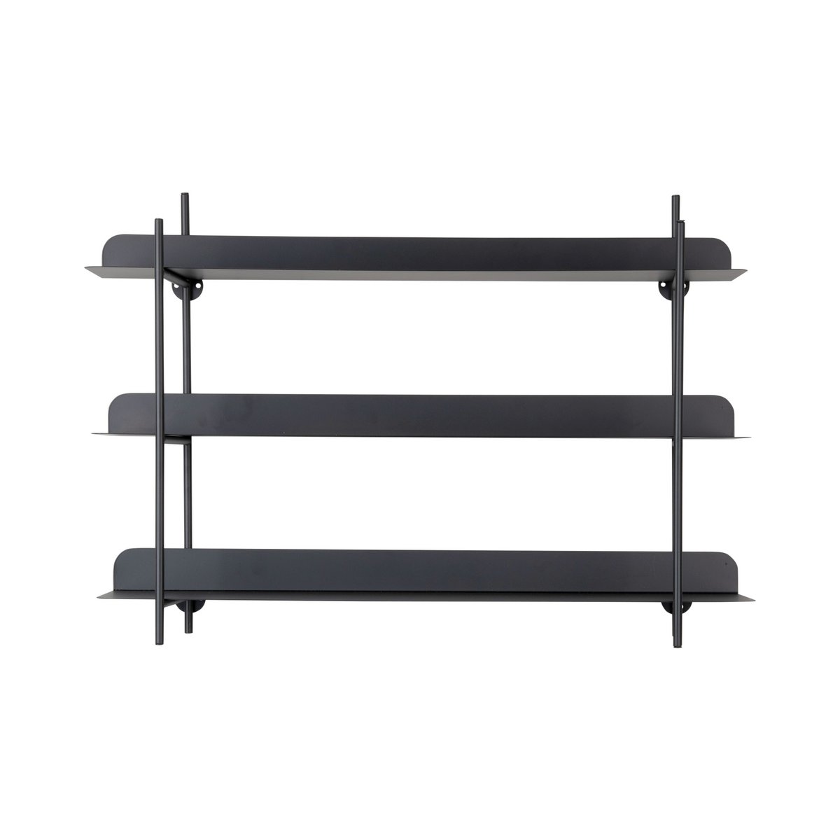 Wandregal Metall 3 Ebenen modern 60x42 cm Küche schwarz