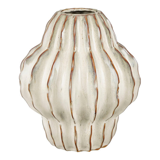 Altea Vase H28 x Ø25 cm Keramik creme weiß