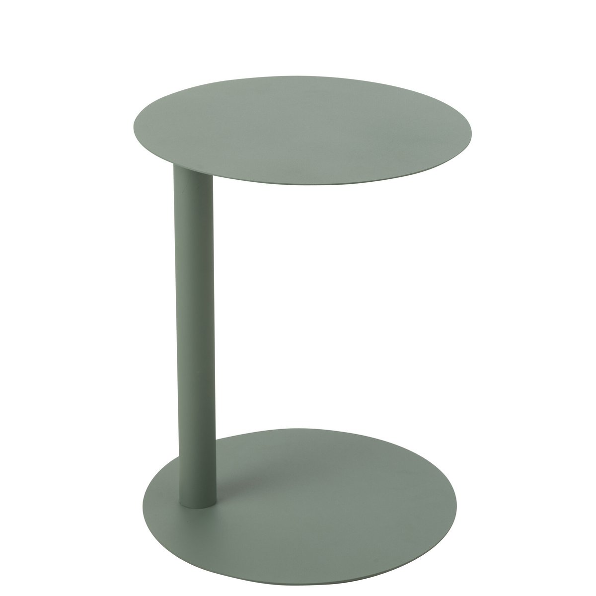 J-Line Beistelltisch rund aus Metall, Grün, 40 × 50 cm