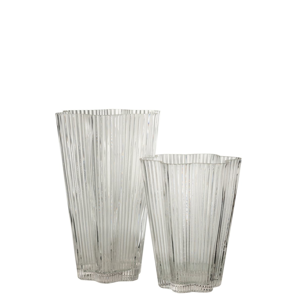 J-Line Vase in Glas transparent groß 26 cm