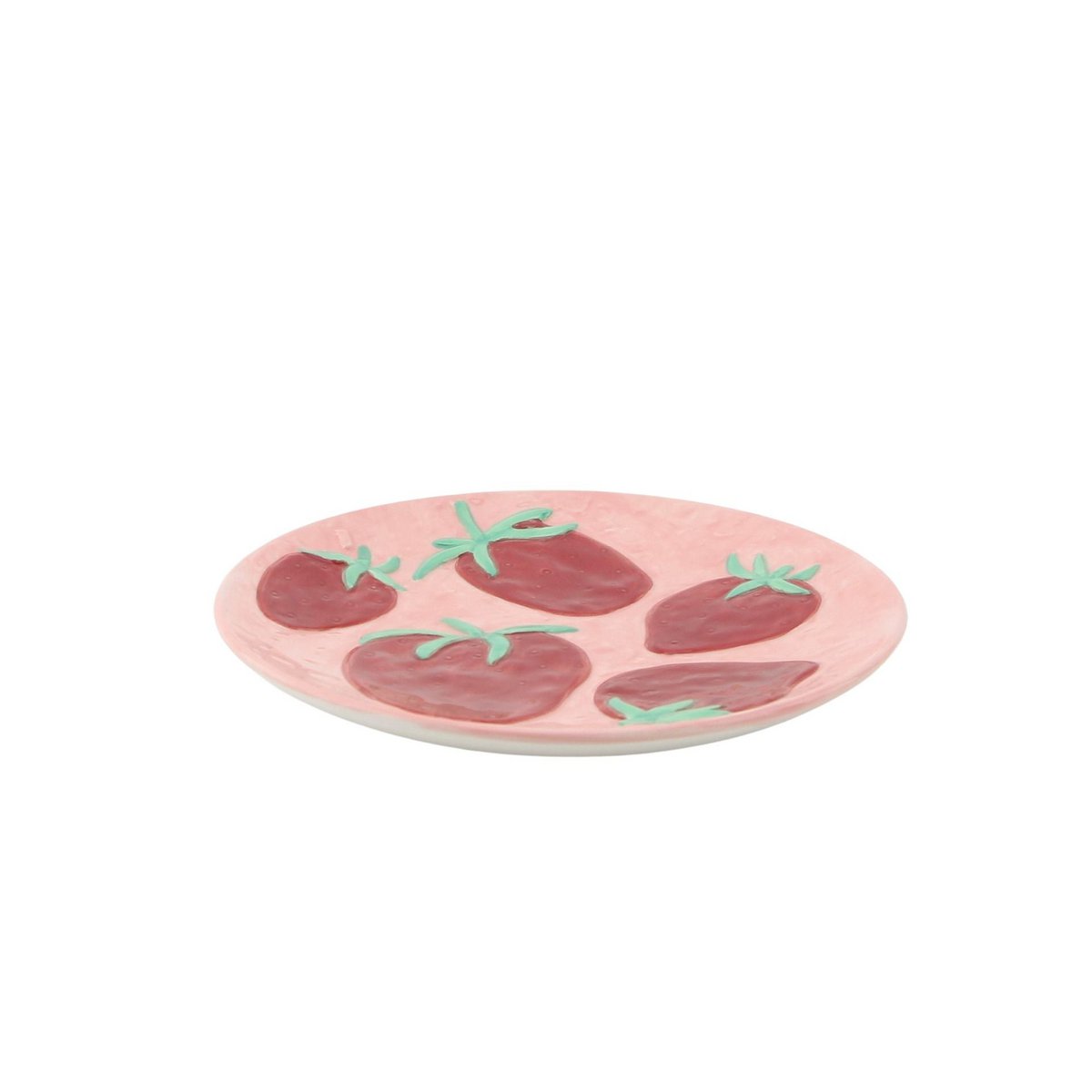 Dekoteller Erdbeere rot rosa Teller 17 cm
