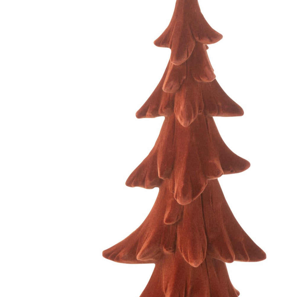 samtig roter Weihnachtsdeko Baum