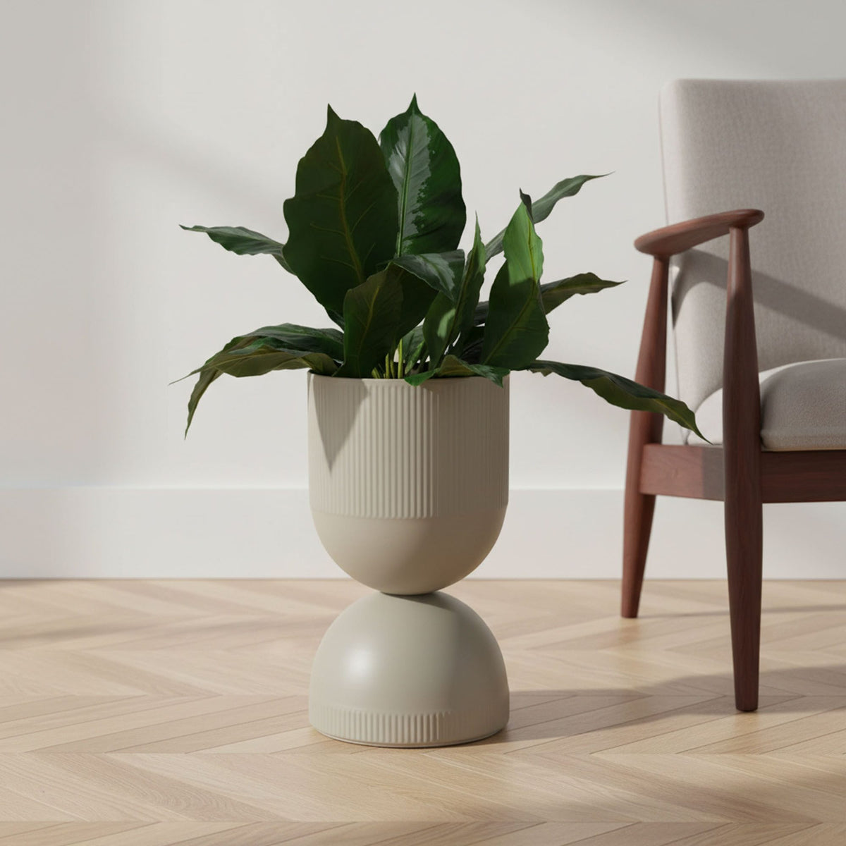 Blumentopf Tonar Groß Grau 45 cm – Pflanztopf aus Eisen